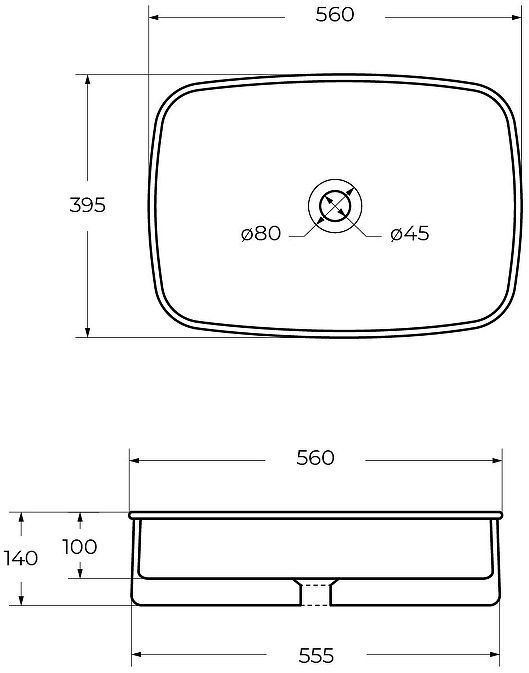 Раковина-чаша Cezares 56 CZR-6582 цвет Белый
