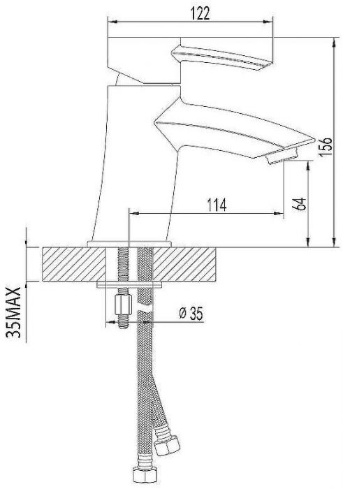 Смеситель для раковины Lemark Atlantiss LM3206C Хром