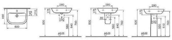 Раковина Vitra S20 60 5503B003-0001 Белая