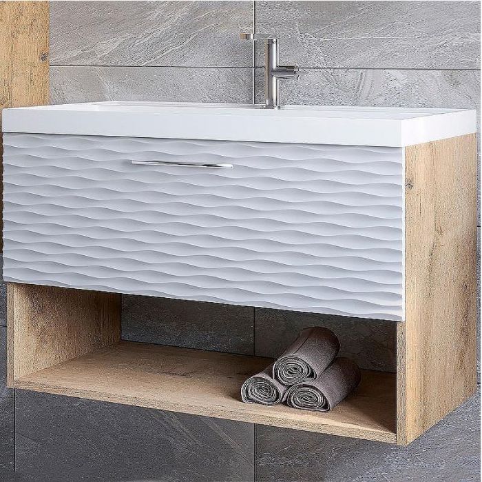 Тумба под раковину Stella Polar Ундина 70 SP-00001060 подвесная Белая Бунратти