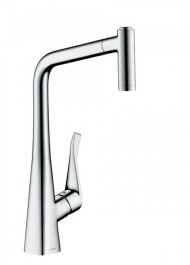 Hansgrohe Metris Смеситель  для кухни на 1 отв, поворотный и выдвижной излив 2jet, цвет: хром