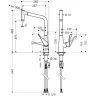 Hansgrohe Metris Смеситель  для кухни на 1 отв, поворотный и выдвижной излив 2jet, цвет: хром
