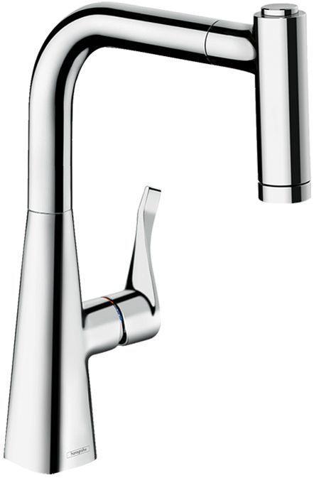 Hansgrohe Metris Смеситель  для кухни на 1 отв, поворотный и выдвижной излив 2jet, цвет: хром