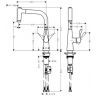 Hansgrohe Metris Смеситель  для кухни на 1 отв, поворотный и выдвижной излив 2jet, цвет: хром