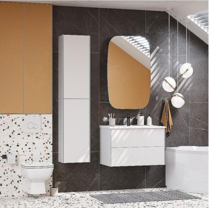 Тумба под раковину Aquaton Сохо 75 1A258101AJ010 подвесная Белая глянцевая