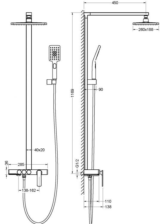 Душевая система Timo Torne SX-4310/00 хром Душевая система Timo Torne SX-4310/00 хром