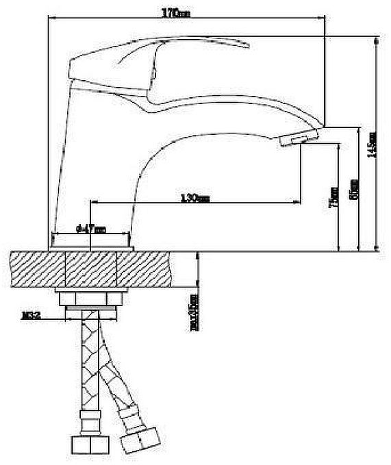 Смеситель для раковины Boou B8174-1J цвет Хром