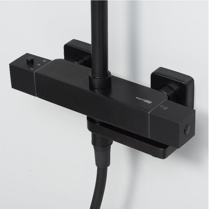 Душевая система WasserKRAFT A29901 с термостатом Черная матовая