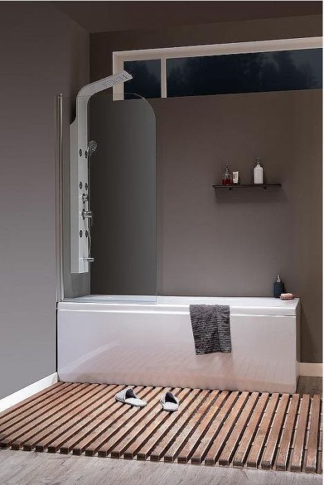 Шторка на ванну Aquanet SG-750 150 209411 профиль Хром стекло прозрачное
