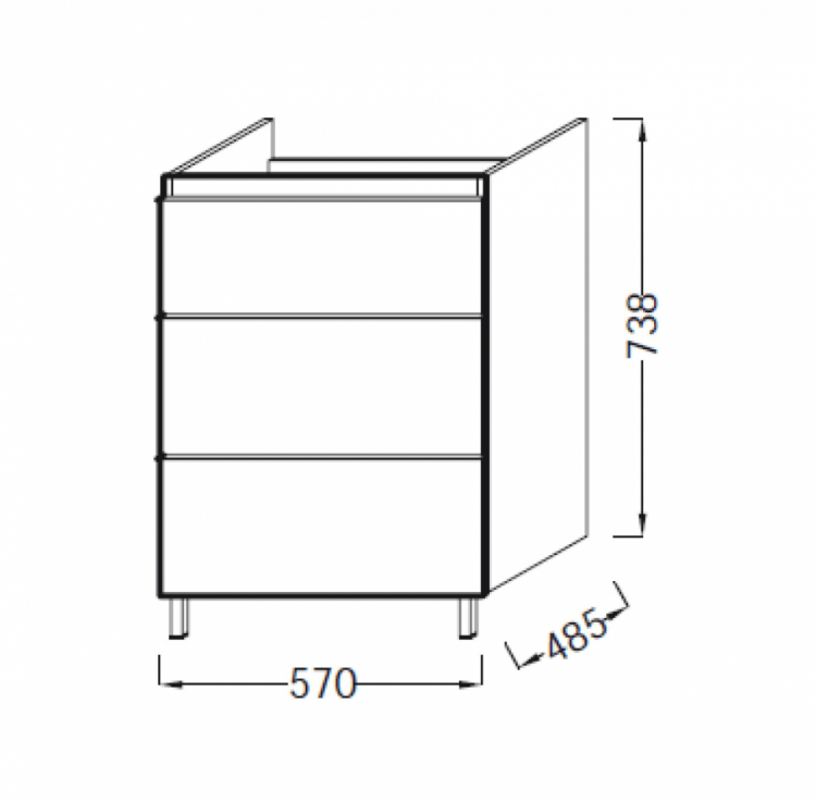 Тумба под раковину Jacob Delafon Odeon Up 55 см EB990-E19 Тумба под раковину Jacob Delafon Odeon Up 55 см EB990-E19
