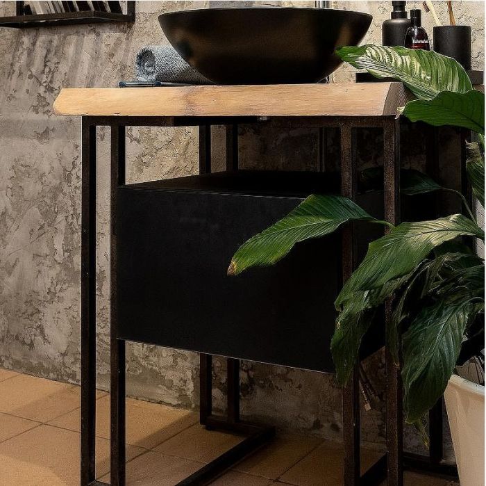 Тумба Velvex Gelou 45 tpGEL.45-45.214 подвесная Черная матовая