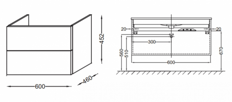 Тумба под раковину Jacob Delafon Vox 60 см EB2080-R4-E16 ореховое дерево Тумба под раковину Jacob Delafon Vox 60 см EB2080-R4-E16 ореховое дерево