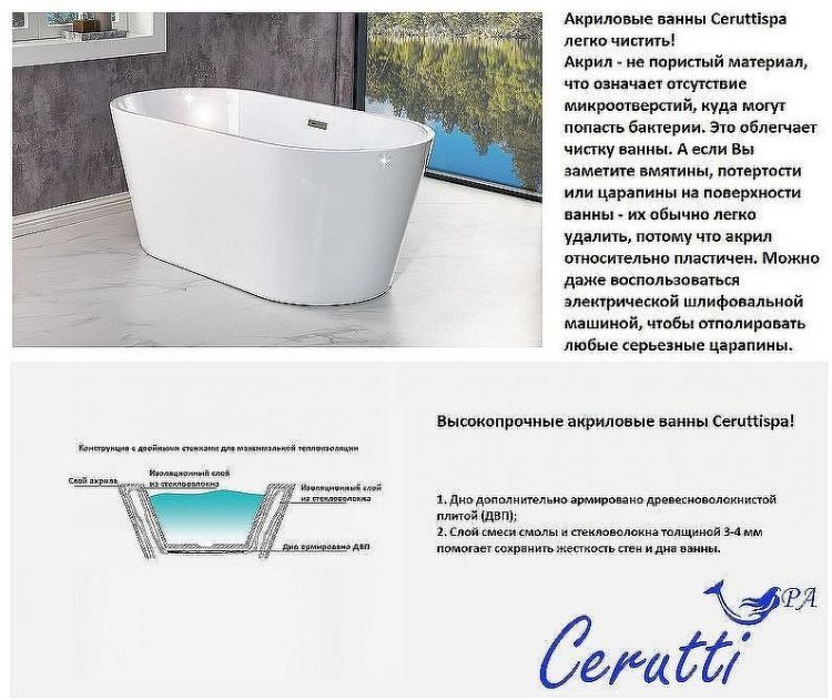 Акриловая ванна Ceruttispa C-478A 170x120 10351 с гидромассажем Акриловая ванна Ceruttispa C-478A 170x120 10351 с гидромассажем