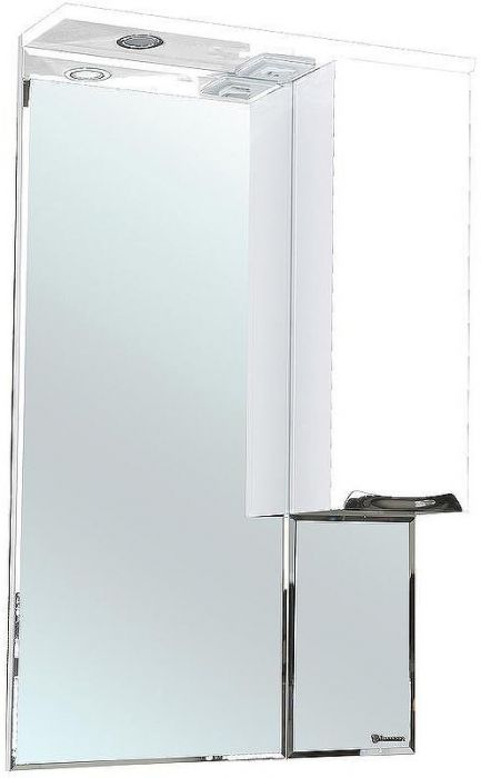 Зеркало со шкафом Bellezza Альфа 55 R 4618808001011 с подсветкой Белое