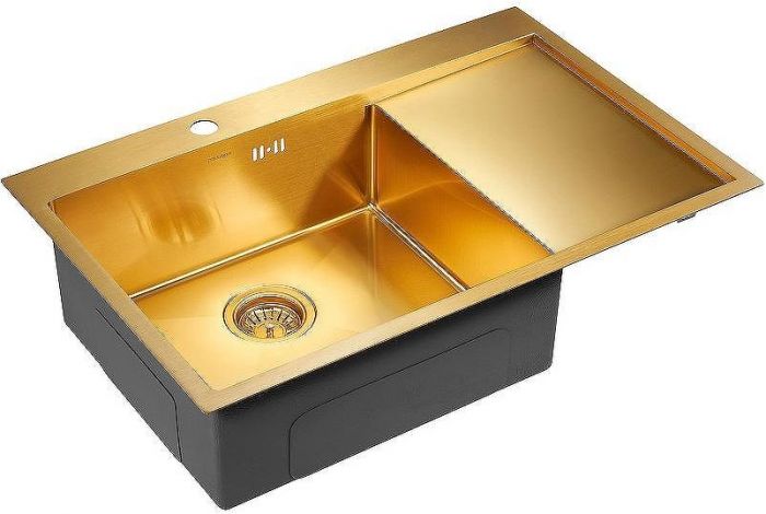 Кухонная мойка Paulmark Kroner 78F L PM217851-BGL Брашированное золото