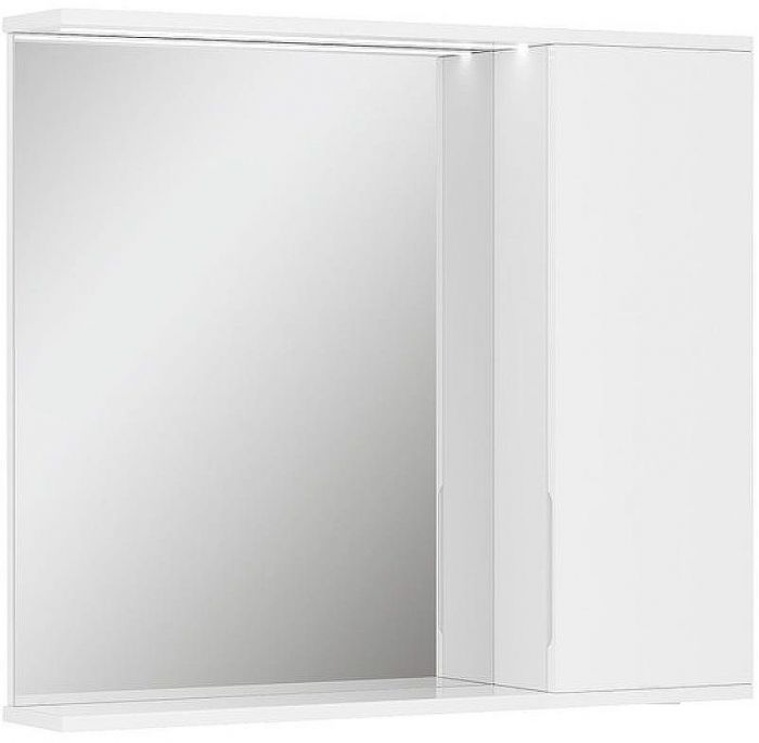 Зеркало со шкафом Volna Lake 80 R zsLAKE80.R-01 с подсветкой Белое