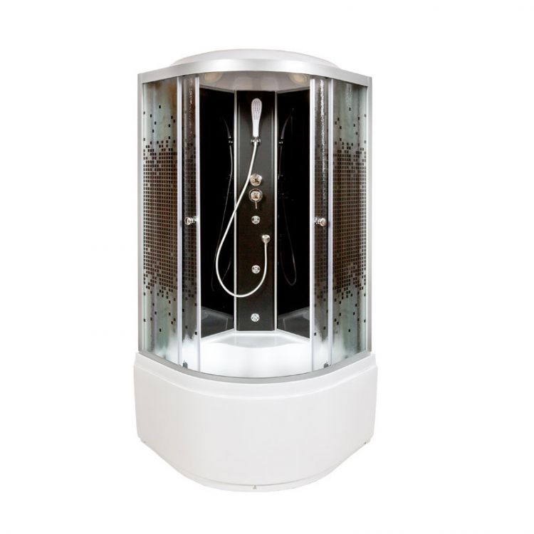 Душевая кабина Deto L 810 с гидромассажем BLACK 100x100x215 Душевая кабина Deto L 810 с гидромассажем BLACK 100x100x215