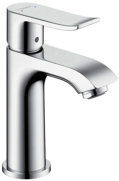 Hansgrohe Metris Смеситель для маленькой раковины 100, однорычажный, без сливного гарнитура, цвет: хром