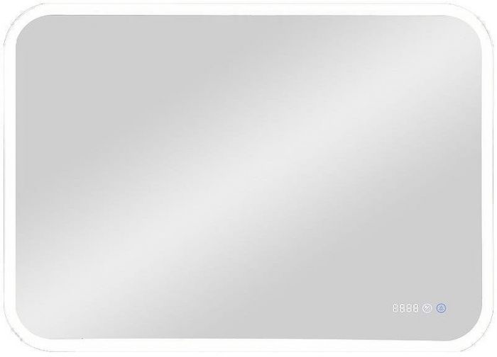 Зеркало Континент Demure 900х700 ЗЛП2301 с подсветкой с сенсорным выключателем с подогревом с часами