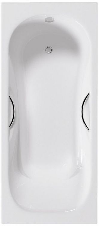 Чугунная ванна Delice Malibu 170х80 DLR230630R с отверстиями под ручки без антискользящего покрытия