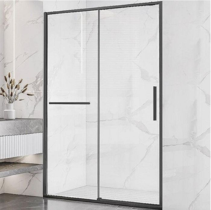 Душевая дверь Vincea Slim Soft 130 VDS-1SS130CLGM профиль Вороненая сталь стекло прозрачное