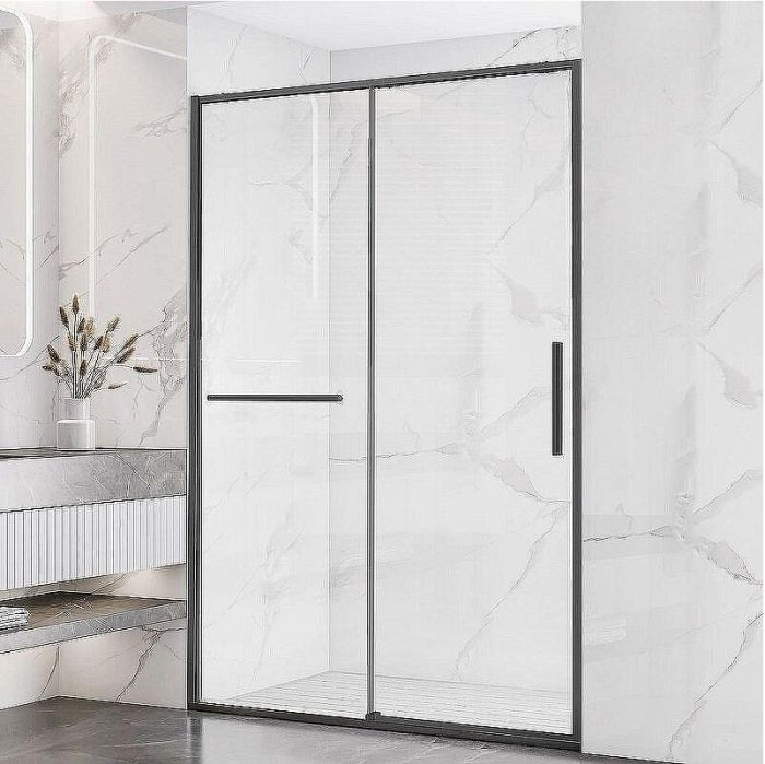 Душевая дверь Vincea Slim Soft 130 VDS-1SS130CLGM профиль Вороненая сталь стекло прозрачное