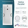 Чугунная ванна Delice Parallel 170х70 DLR220505RB-AS с черными матовыми ручками с антискользящим покрытием