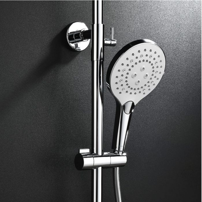 Душевая система Abelsberg Lineara SNS52791CH с термостатом цвет Глянцевый хром