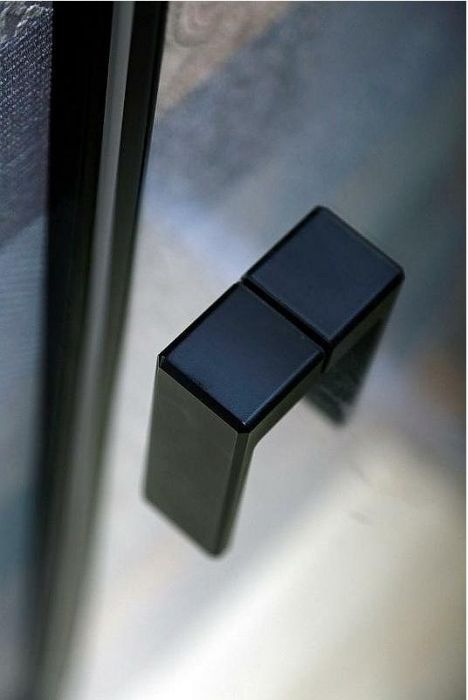 Душевая дверь Cezares Urban 150 URBAN-B-12-150-C-NERO профиль Черный матовый стекло прозрачное