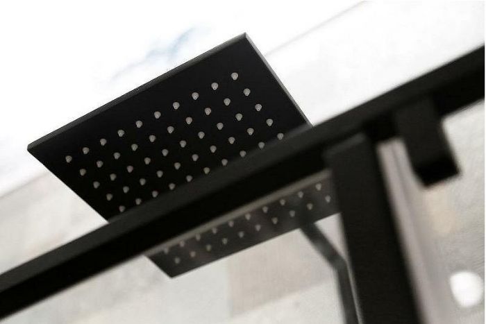 Душевая дверь Cezares Urban 150 URBAN-B-12-150-C-NERO профиль Черный матовый стекло прозрачное
