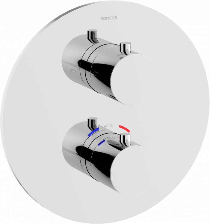 Душевой комплект с термостатом SANCOS Etna, с внутренней частью, хром, SC9010CH Душевой комплект с термостатом SANCOS Etna, с внутренней частью, хром, SC9010CH