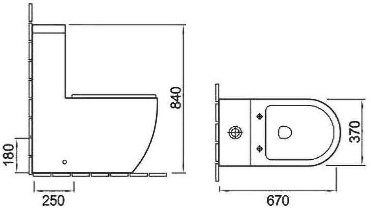 Унитаз моноблок SantiLine SL-5011 с сиденьем Микролифт Унитаз моноблок SantiLine SL-5011 с сиденьем Микролифт