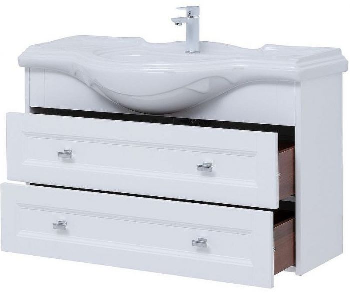 Тумба под раковину Aquanet Монте 85 303998 подвесная Белая матовая