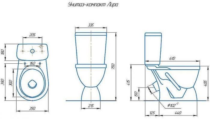 Унитаз компакт Rosa Лира 4620008191096 Белый с бачком и сиденьем