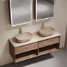 Столешница для ванной комнаты SANCOS из керамогранита SANCOS Kreman 1400х460 c отверстием под смеситель,TT140A2X
