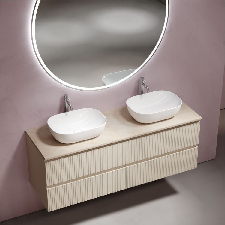 Столешница для ванной комнаты SANCOS из керамогранита SANCOS Kreman 1400х460 c отверстием под смеситель,TT140A2X Столешница для ванной комнаты SANCOS из керамогранита SANCOS Kreman 1400х460 c отверстием под смеситель,TT140A2X