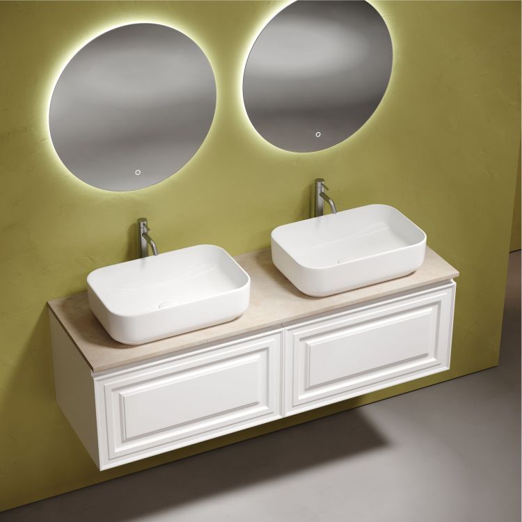 Столешница для ванной комнаты SANCOS из керамогранита SANCOS Kreman 1400х460 c отверстием под смеситель,TT140A2X Столешница для ванной комнаты SANCOS из керамогранита SANCOS Kreman 1400х460 c отверстием под смеситель,TT140A2X