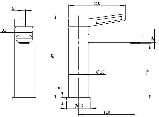 Смеситель для раковины Wellsee ONCE! and forever 182404000 цвет Розовое золото