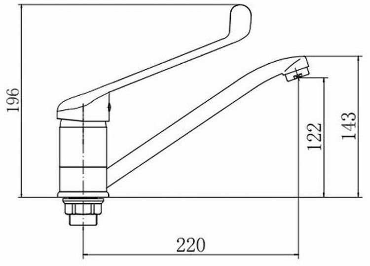 Смеситель для раковины Fashun A4954 цвет Хром