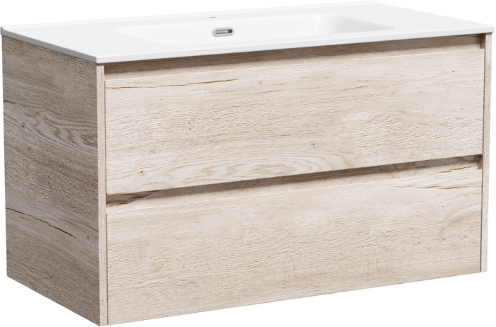 Тумба подвесная SANCOS под раковину Libra, дуб галифакс натуральный 890х450х500 мм, LB90EG