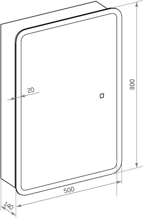 Зеркальный шкаф Mixline Сканди 50 553163 с подсветкой цвет Белый