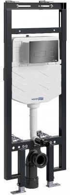 Инсталляция WasserKRAFT Dinkel 58TLT.010.ME.PB03 для унитаза с клавишей смыва Черный глянец