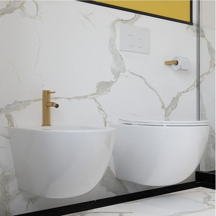 Смеситель для биде AQUEDUTO CANO,  шлифованное золото (CAN0550)