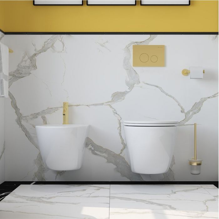 Смеситель для биде AQUEDUTO CANO,  шлифованное золото (CAN0550)