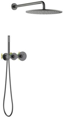 Душевая система Timo Saona SX-2359/18SM с термостатом цвет Черное золото