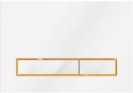 Клавиша смыва KK POL M08 V4 SPP/040/0/K Белая Золото матовое