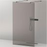 Душевая перегородка Cezares Liberta 120 LIBERTA-L-2-120-120-GR-NERO профиль Черный матовый стекло серое