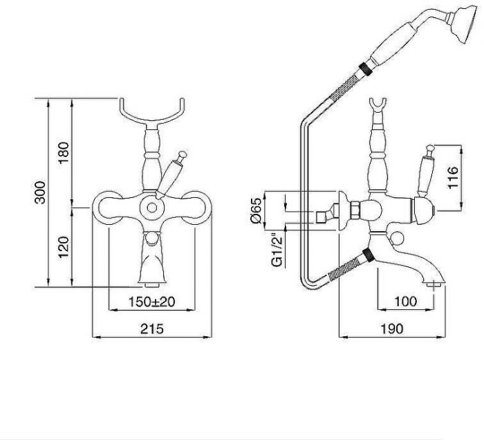 Смеситель для ванны Migliore Oxford 19193 Медь