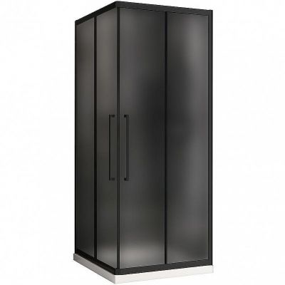Душевой уголок Abber Schwarzer Diamant 100x100 AG02100BMH профиль Черный стекло матовое