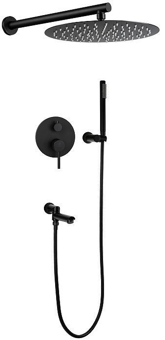 Душевая система FILARETE Roun FL1020BL цвет Черный матовый